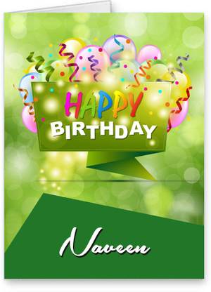 Midas Craft Happy Birthday Naveen Best Wishes Quotes 25 Greeting Card