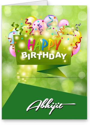 Midas Craft Happy Birthday Abhijit Best Wishes Quotes 25 Greeting Card