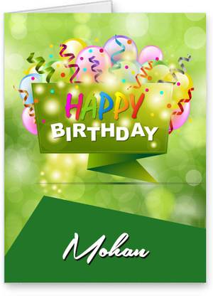 Midas Craft Happy Birthday Mohan Best Wishes Quotes 25 Greeting Card
