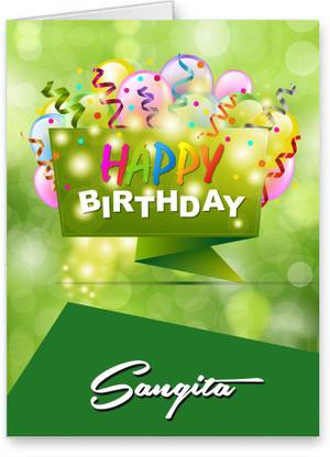 Midas Craft Happy Birthday Sangita Best Wishes Quotes 25 Greeting Card