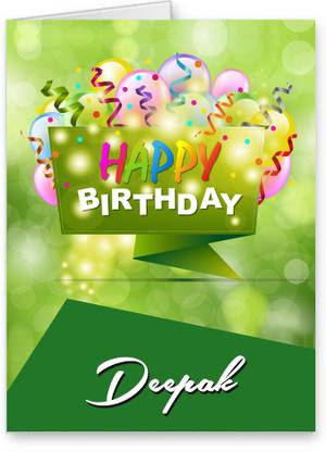 Midas Craft Happy Birthday Deepak Best Wishes Quotes 25 Greeting Card