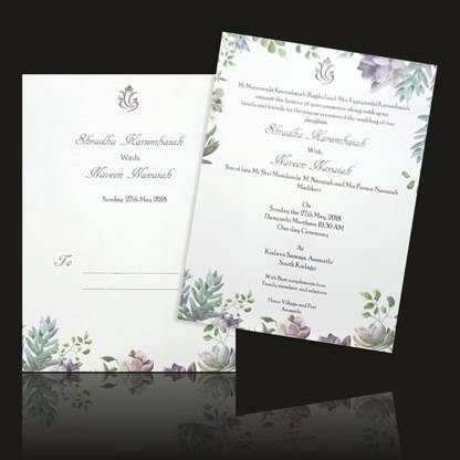 KING OF CARDS Single Sheet White Card, White Cover With Digit, 15.00 X 21.00 Cm, (set of 50) Greeting Card