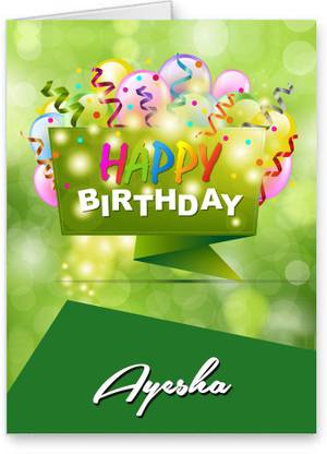 Midas Craft Happy Birthday Ayesha Best Wishes Quotes 25 Greeting Card