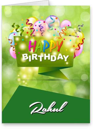 Midas Craft Happy Birthday Rahul Best Wishes Quotes 25 Greeting Card