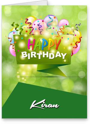 Midas Craft Happy Birthday Kiran Best Wishes Quotes 25 Greeting Card