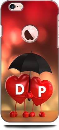 KEYCENT Back Cover for APPLE iPhone 6 Plus D P, D LOVES P, NAME, ALPHABET, DP LOVE, HART, BLUE