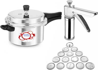 HAR METALIX 5Litre pressure cooker and Sev maker Induction Bottom Non-Stick Coated Cookware Set