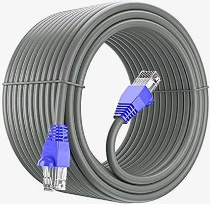 RAREGEAR LAN Cable 10 m LAN Cable with Gold Plated Connectors Supports Upto 1000Mbps Rj45 Cat-6 Ethernet Patch Cord Lan Cable High Speed 550 Mbps - (10 Meters)