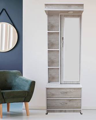 Luxury Decorative Eye Dressing Table with led Light Mirror and Storage Engineered Wood Dressing Table