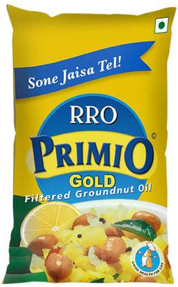RRO PRIMIO Gold Filtered Groundnut Oil Groundnut Oil Pouch