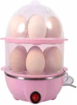 THEODORE DOUBLE LAYER Egg Cooker,EGG BOILER Electric Cooker Plastic(Pink, Clear, 12 Eggs) Egg Cooker