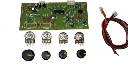 Diycart 2.1 Pre Amp Bass Treble Sub Woofer board with Low pass Filter HiFi home theater Electronic Components Electronic Hobby Kit
