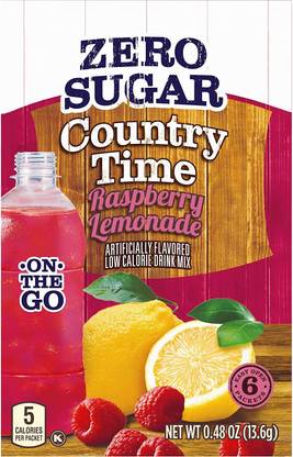 Kraft Country Time Sugar-Free Raspberry Lemonade On-The-Go Powdered Drink Mix Energy Drink