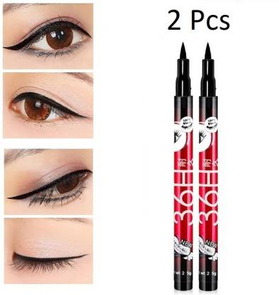 NYN HUDA Insta Beauty Water & Smudge Proof 36 Hour Long Lasting Liquid EyeLiner Pack of 2 5 g