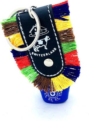 Golden Fox Beautiful Metallic Swiss Cow Lucky Bell Keychain for bike and car ETC Keychain Key Chain