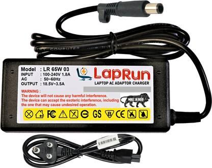 LAPRUN Charger Compatible for HP Pavilion G5000 Laptops of 18.5v, 3.5a, Pin-7.4x5.0, 65 W Adapter