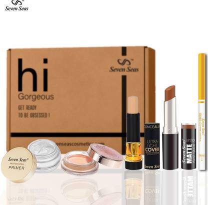 Seven Seas Professional Face Makeup Kit For Dark Skin Tone Daily Use Makeup