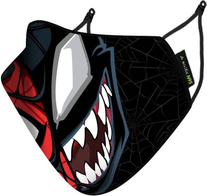 airific by nirvana being Marvel Spidy Venom Face Covering Mask Reusable, Washable Cloth Mask