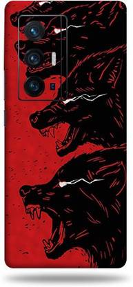 Mclaxa Red Wolf Mobile Back Skin, Red Wolf, Vivo X 70 Pro Plus Mobile Skin