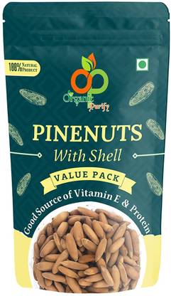 Organic Purify Pine Nuts with Shell, Chilgoza (Dry Fruits) Jumbo Size 200GM Pine Nuts