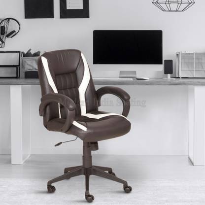 Modern India Seating Modern India Seating Office Chrome Series Leather Office Adjustable Arm Chair