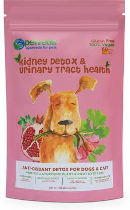 Petveda Ayurvedic Kidney Detox & Urinary Tract Health Supplement for Dogs & Cats; Pet Health Supplements