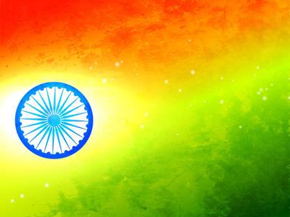 India Flag Multicolour Photo Paper Print Poster Photographic Paper Photographic Paper