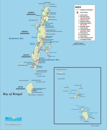 Andaman And Nicobar Islands Map Multicolour Photo Paper Print Poster Photographic Paper Photographic Paper