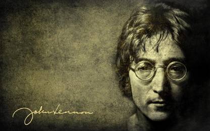 John lennon (Beatles) ON FINE ART PAPER HD QUALITY WALLPAPER POSTER Fine Art Print