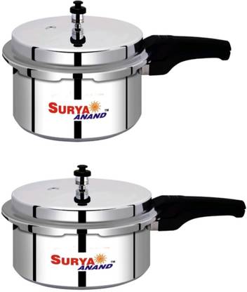 SURYA ANAND pressur cooker 3 combo 2 litter pressar coowar 3 L, 2 L Outer Lid Pressure Cooker