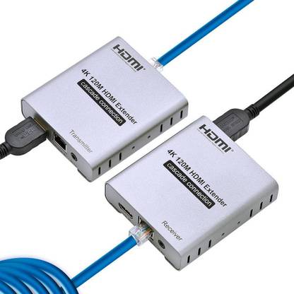 microware 4k 120m HDMI extender Ethernet Cable Transmission 4K HD Network Signal Amplifier Media Streaming Device