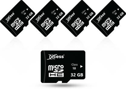 XCCESS 32GB Micro SD Card, High Speed Memory card Class 10,Fast Speed for Smartphones, Tablets and Other Micro Slots with Data Transfer (Pack of 5) 32GB Micro Sd Card Pack of 5 32 GB MicroSD Card Class 10 80 MB/s  Memory Card Compatible with Camera, Gaming Console, Mobile, Tablet