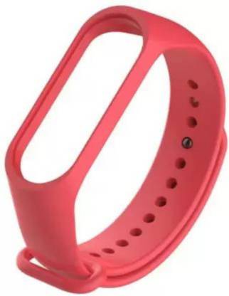 FEPPO Skin Friendly Soft Silicone Strap For Mi Band 4 and Mi Band 3 Smart Band Strap (Red) Smart Band Strap