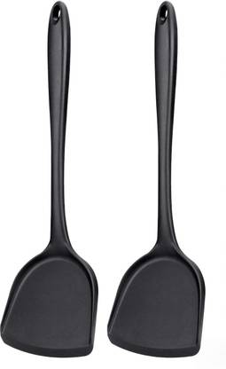 Flipkart SmartBuy Silicone Spatula Solid Coating Cookware Kitchen Tool Black Non-Stick Spatula