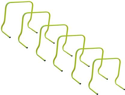 YMD Agility Hurdle 18 inch Set of 6 pcs Football Speed Hurdle for Running School PVC Speed Hurdles