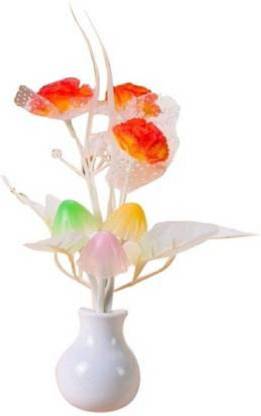 KRITAM LED Matka Mushroom Flower for Home Decor Items, Multicolour Night Lamp