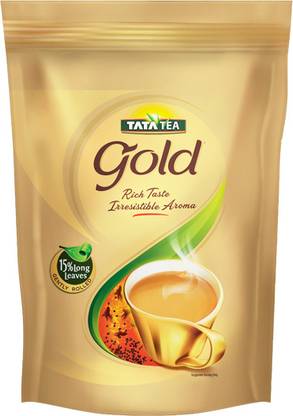 Tata Gold with 15% Long Leaves Black Tea Pouch  (750 g) at Rs. 278