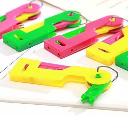 BJ FASHIONS Automatic Plastic Needle Threader Thread Guide Needle Device 5 Pcs Thread Pick