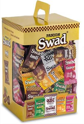 SWAD Candy Gift Box Mixed Toffee, Original, Imli, Orange, Coffee, Pan, Cola, Kacha Aam, Pack of 1 Toffee