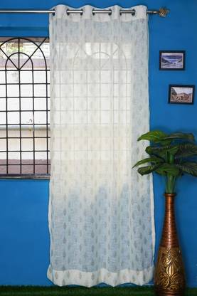 Parda Online 152 cm (5 ft) Net Transparent Window Curtain Single Curtain