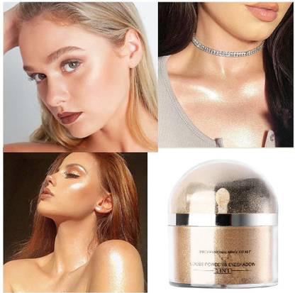ADJD WHITENING SHIMMER GOLD LOOSE POWDER WITH HIGHLIGHTER