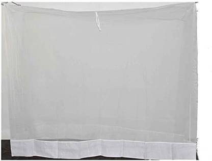 Ovi Polyester Adults Washable Mosquito Net For Single Bed 3.5 x 6.5 ft White Mosquito Net