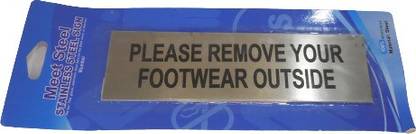Triock Stainless Steel PLZ REMOVE UR SHOW (ENG) 7"x 2" INCH Message Name Plate