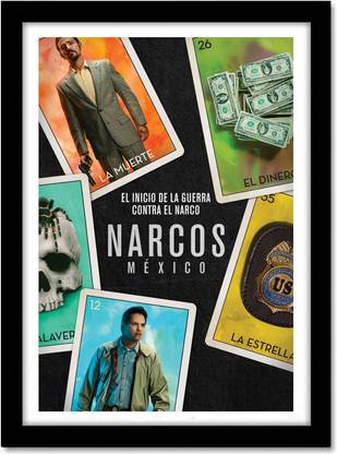 Narcos Mexico 5 Framed Poster for Room & Office(10x13 inch,Framed) Paper Print