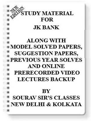 Study Material On Jk Bank [pack Of 4 Books] With Model Question Papers + Topicwise Analysis + Mcq Questions+ Special Practice Set
