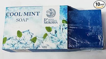 D'moksha Cool Mint Bathing Bar Soap To Keeps Skin Soft And Healthy-100grms