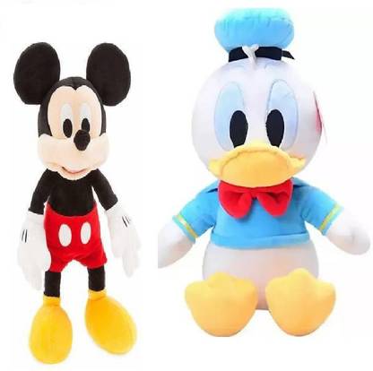 Crispy toys Attractive Combo of Micky Mouse & Donald Duck Cartoon Character Soft toys  - 35 cm