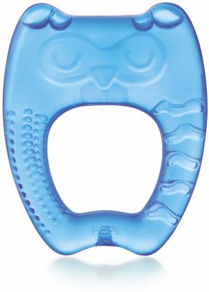 Beebaby Owl Shape Water Filled Teether with Carry Case, Cooling Teether, BPA free 3M+ Teether