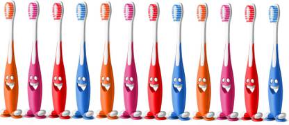 aquawhite Junior Smiley Bristles pack of 12, Health & Personal Care Soft Toothbrush