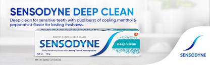 SENSODYNE Toothpaste Deep Clean 70g, Deep Clean For Sensitive Teeth Toothpaste